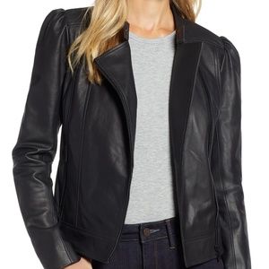 Real Leather Jacket Halogen Small
